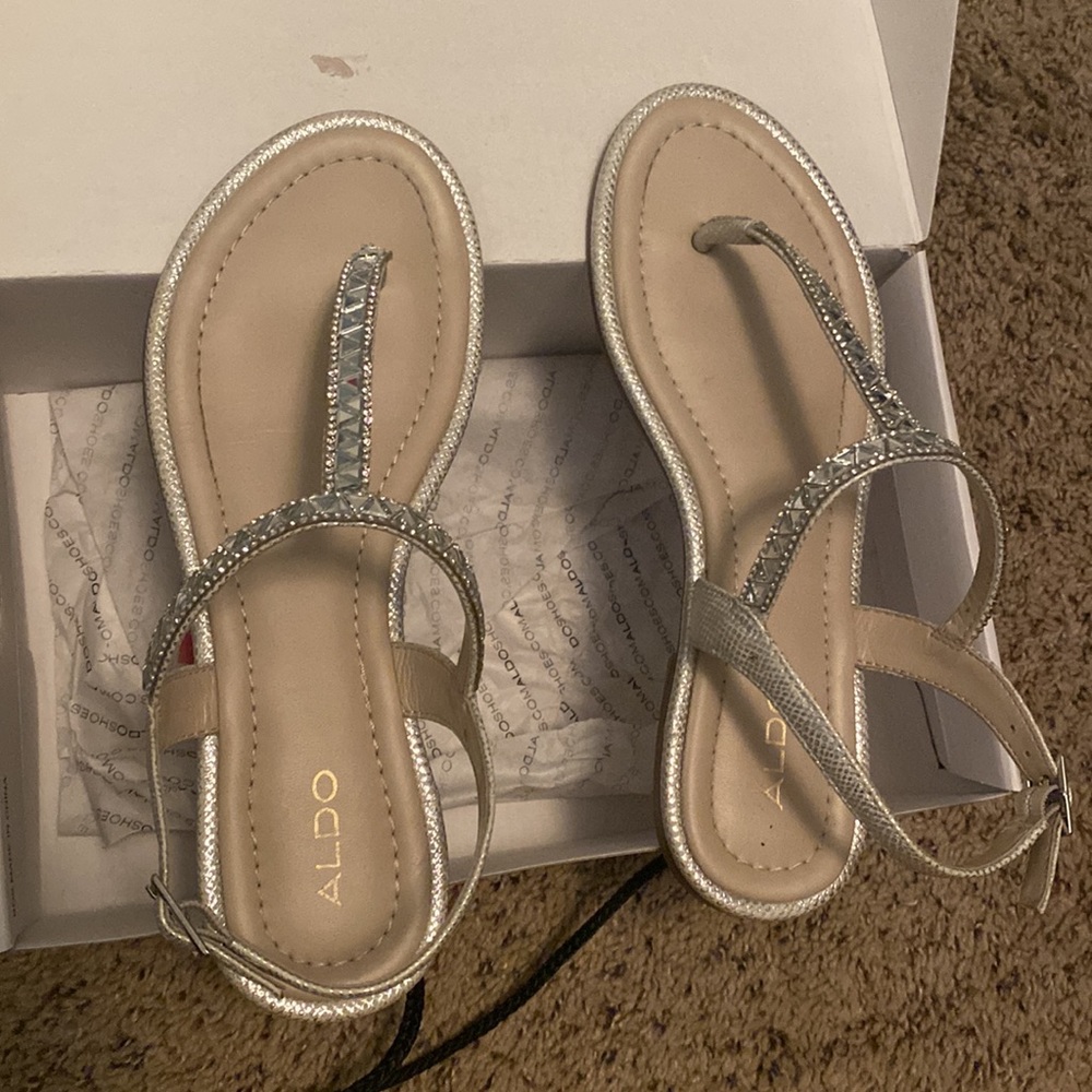 Aldo silver sandals